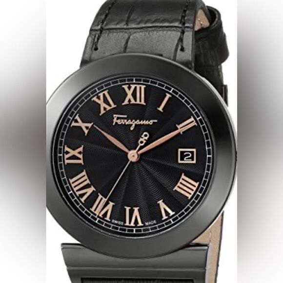 Men, Salvatore, Ferragamo, Grande, Mason, stainless steel watch, made in Italy - Picture 1 of 12